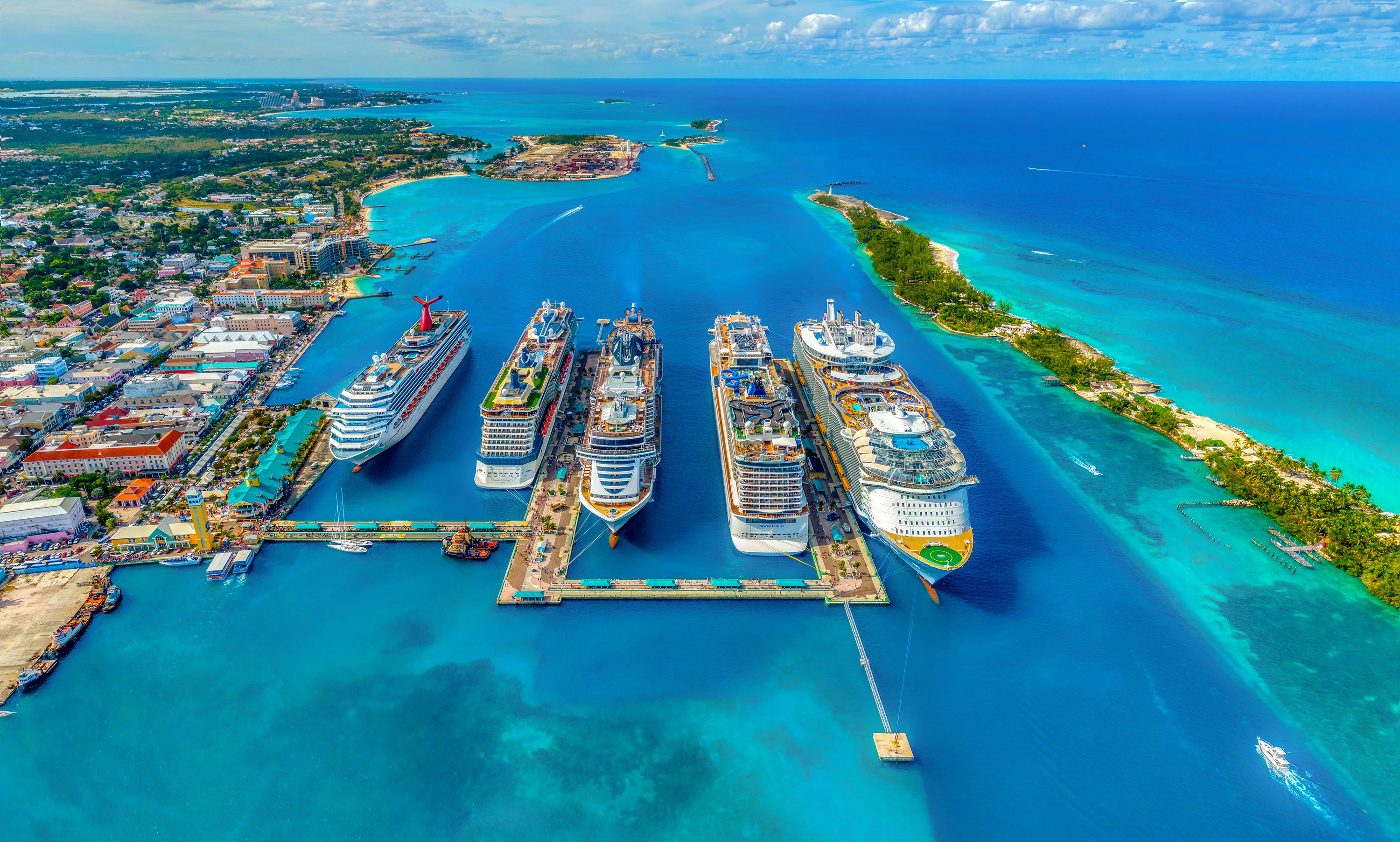 Cruise Ships Docking On A Port
